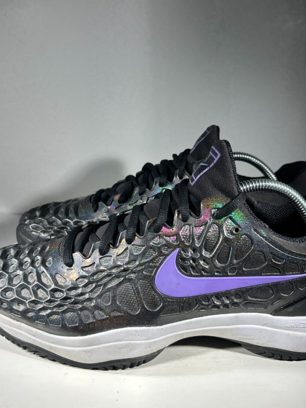 Nike Rafa Nadal US Open 2019 Zoom Cage 3 HC SLK Tennis Shoes Mens Size 11 Black